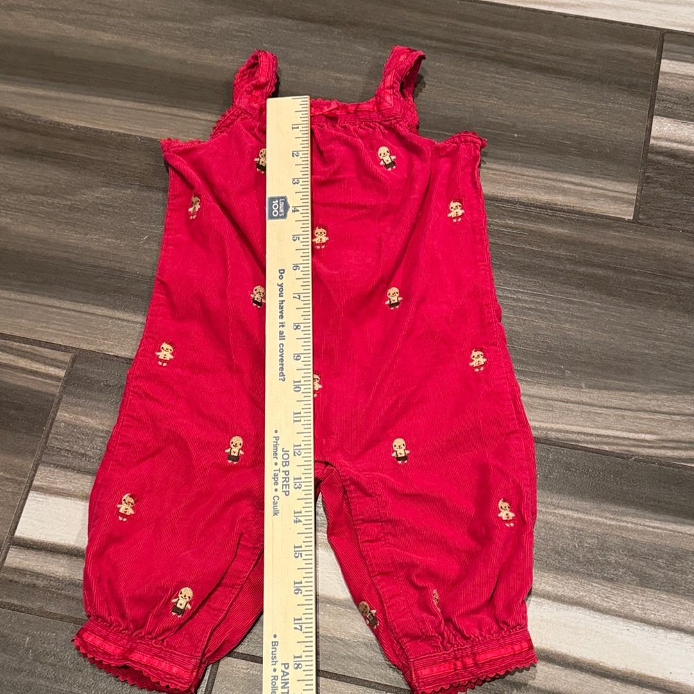 Gymboree Red Kids Romper with Bear Pattern